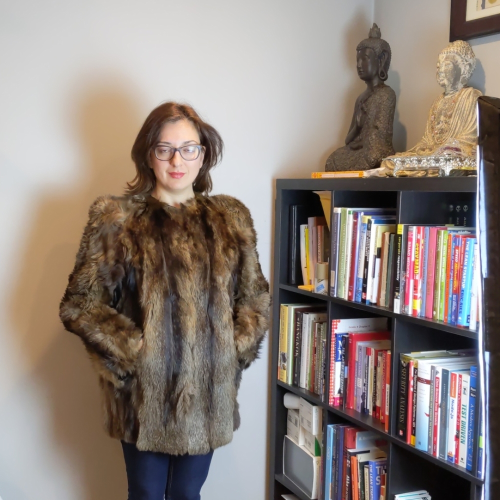Natural fur coat